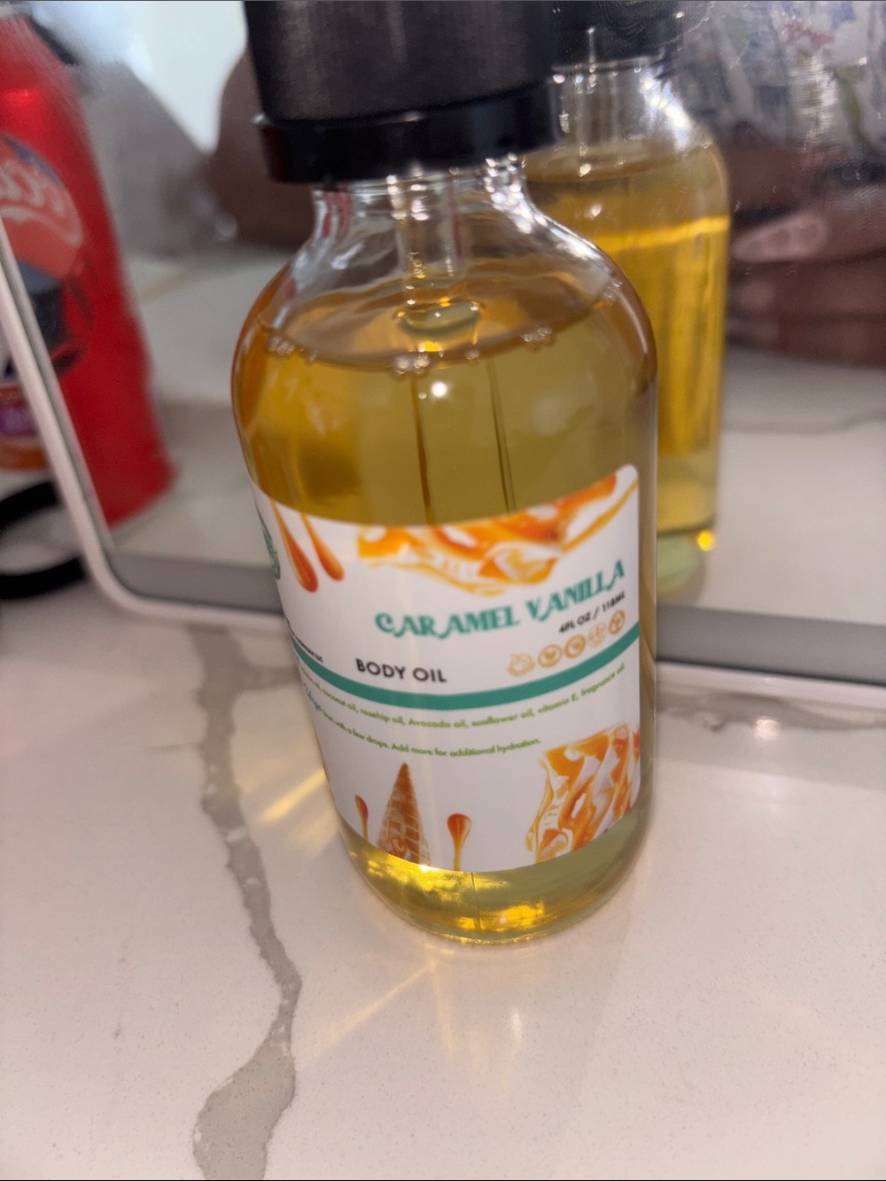 Caramel Vanilla Body Oil - Golden Yellow